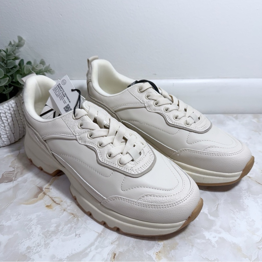 NWT Zara Women Single Running Shoes Size 8 Zara 39 Minimalist Chunky Dad Casual - Picture 2 of 13
